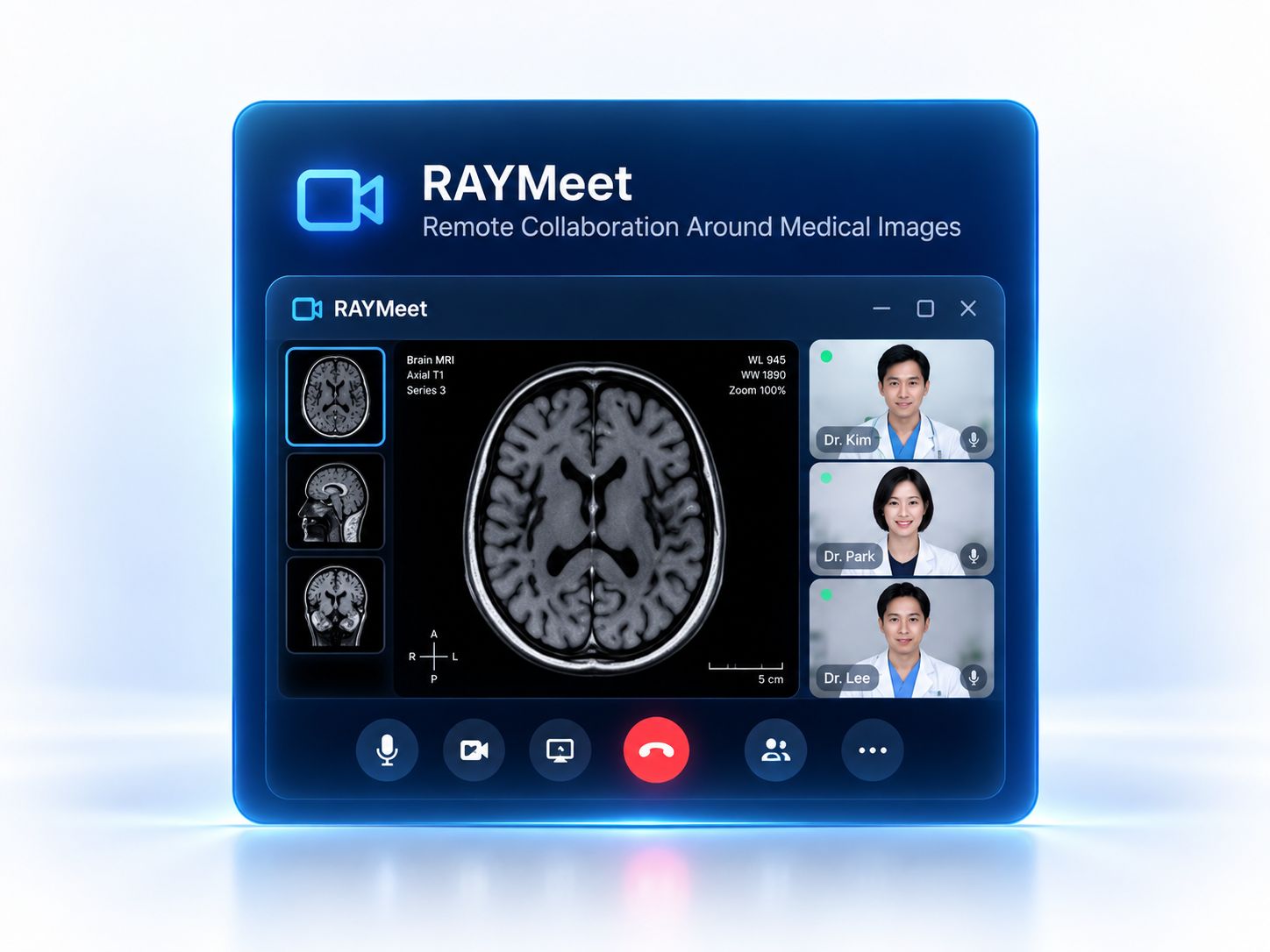 RAYMeet — Review medical data together (screen for reference only).